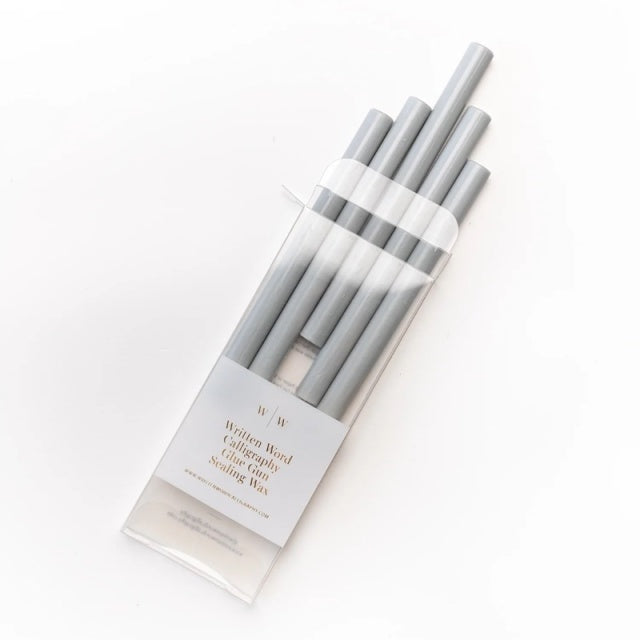 Written Word Calligraphy/Pale Gray Glue Gun Sealing Wax