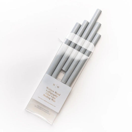 Written Word Calligraphy/Pale Gray Glue Gun Sealing Wax