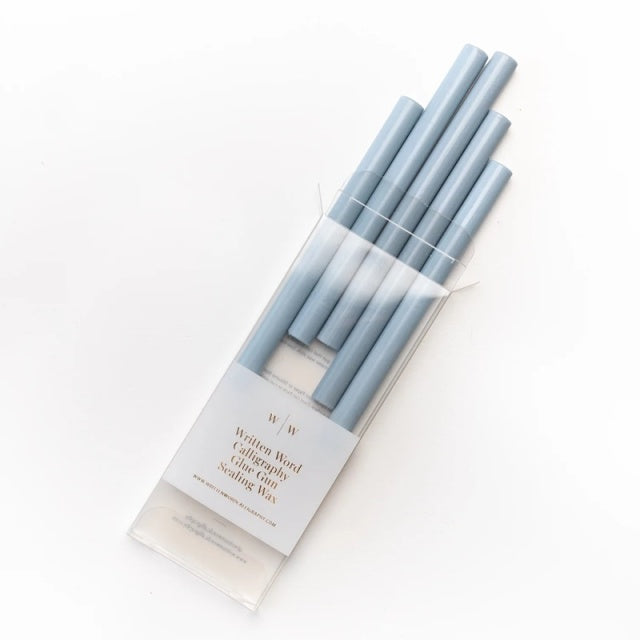 Written Word Calligraphy/Dusty Blue Glue Gun Sealing Wax