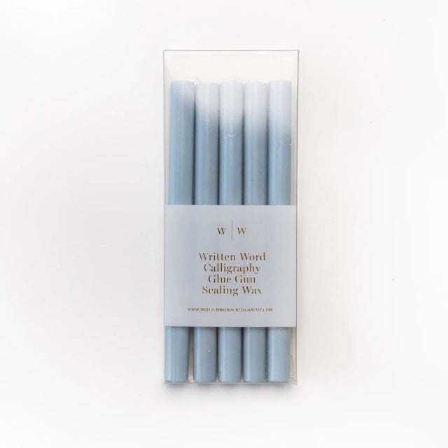 Written Word Calligraphy/Dusty Blue Glue Gun Sealing Wax