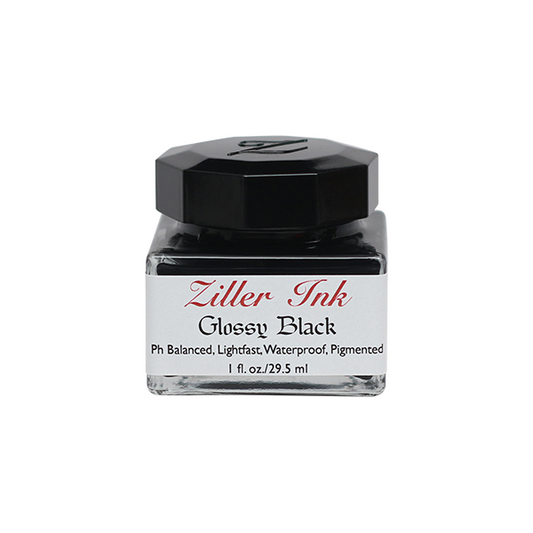 Ziller/Calligraphy Ink/Ziller Ink 1oz: Glossy Black