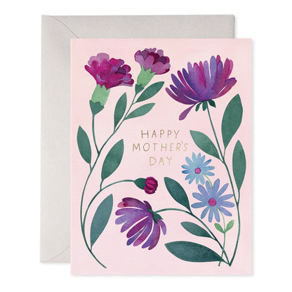 E.Frances/Single Card/Purple Floral Mother's Day