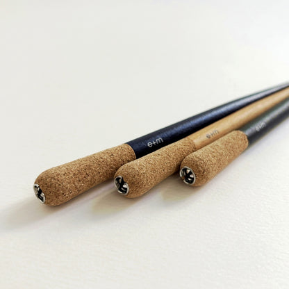 e+m Holzprodukte/カリグラフィーホルダー/GEMINI Federhalter コルクペン軸 - Navy