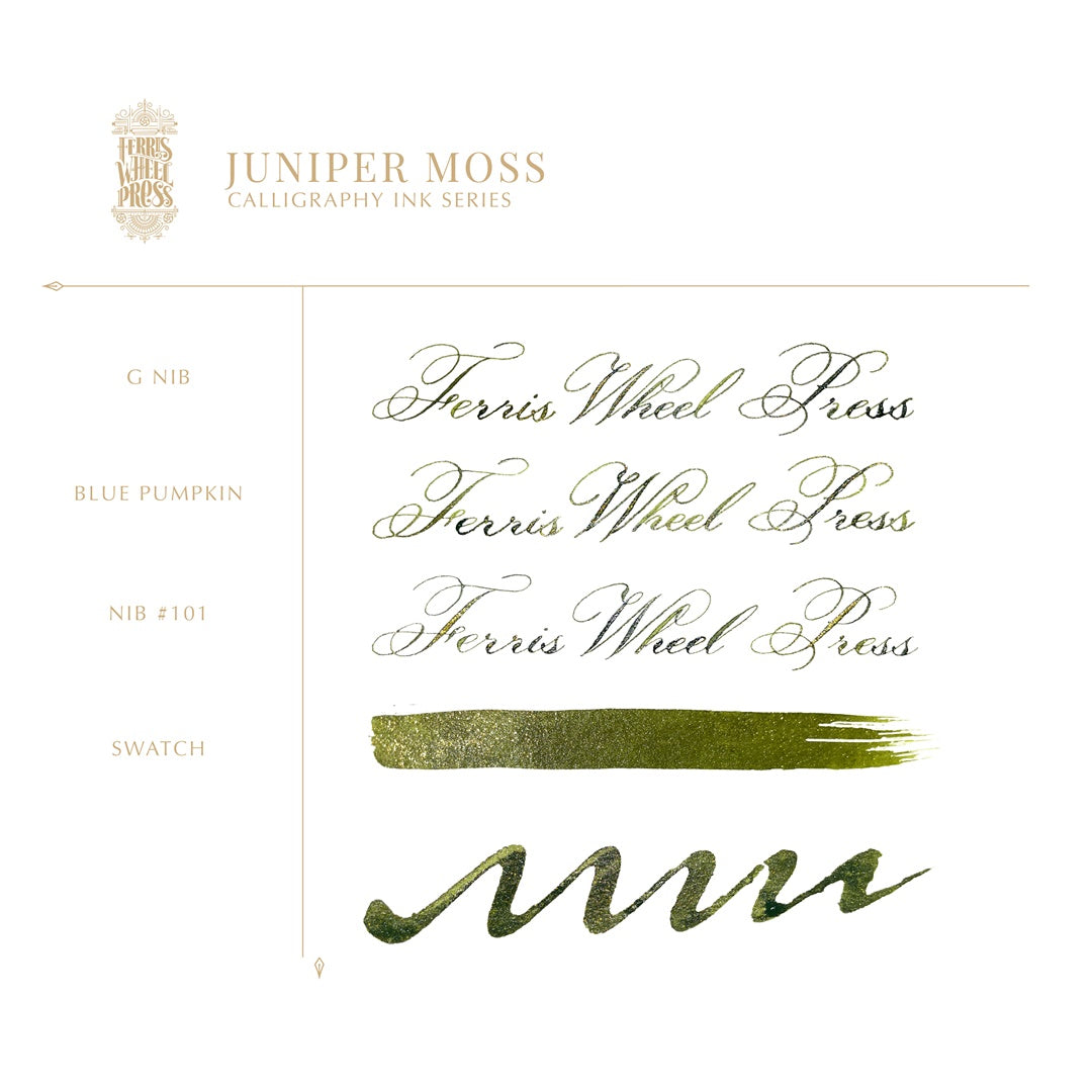 Ferris Wheel Press/Calligraphy Ink/Fanciful Events Collection - Juniper Moss 28ml
