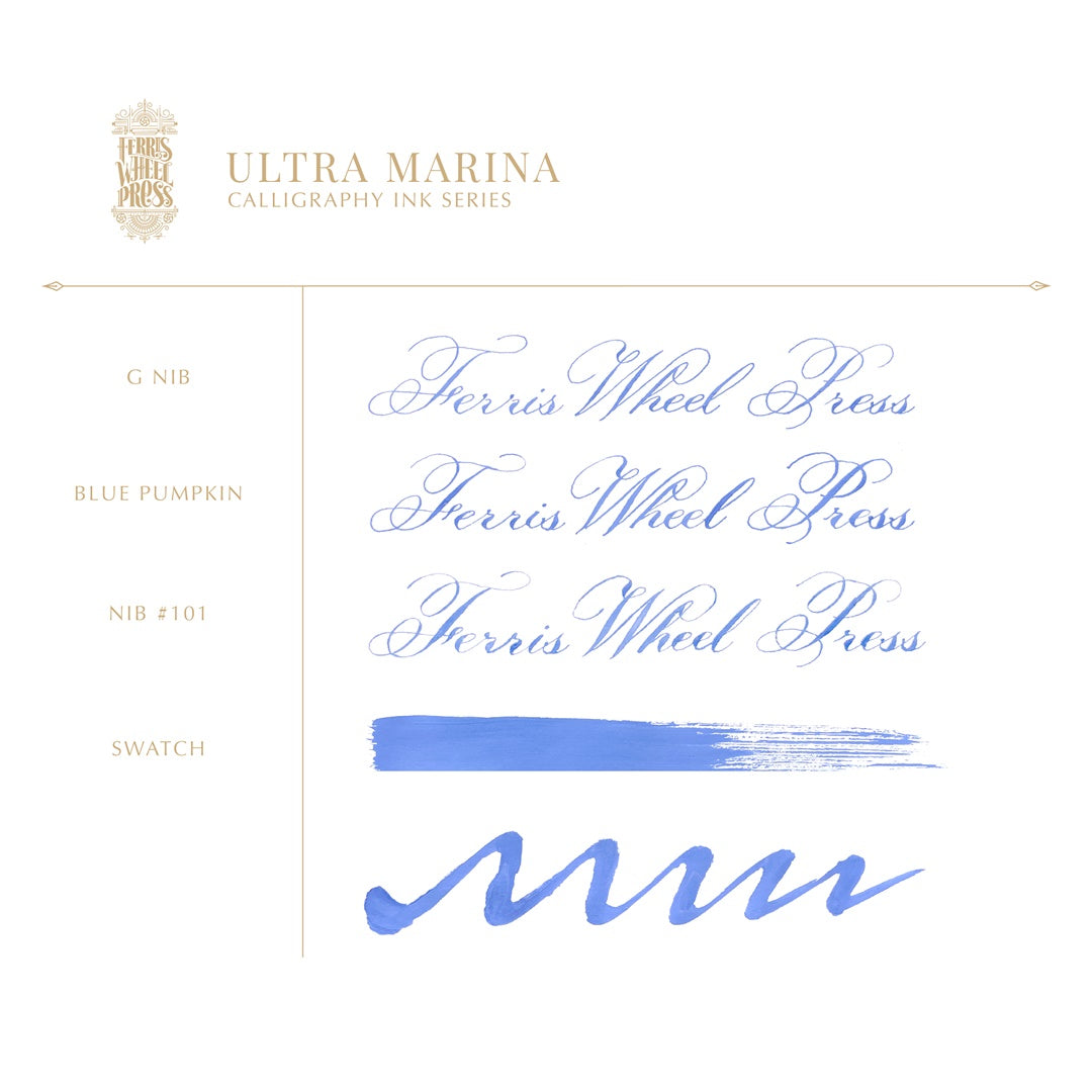 Ferris Wheel Press/Calligraphy Ink/Fanciful Events Collection - Ultra Marina 28ml
