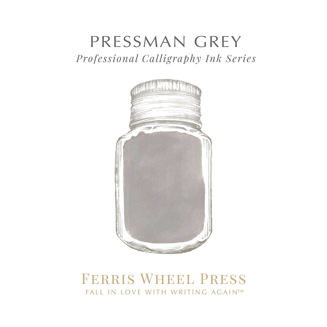 Ferris Wheel Press/Calligraphy Ink/Fanciful Events Collection - Pressman Grey 28ml