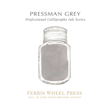 Ferris Wheel Press/Calligraphy Ink/Fanciful Events Collection - Pressman Grey 28ml