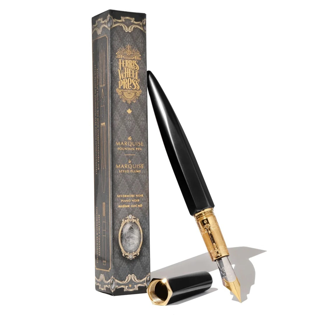 Ferris Wheel Press/The Marquise Fountain Pen - Nevermore Noir - Fine