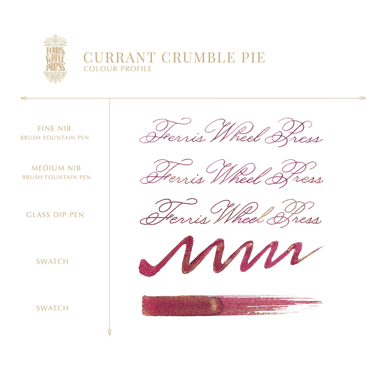 【8/1発売】Ferris Wheel Press/インクポット/Currant Crumble Pie 10ml Ink Pots