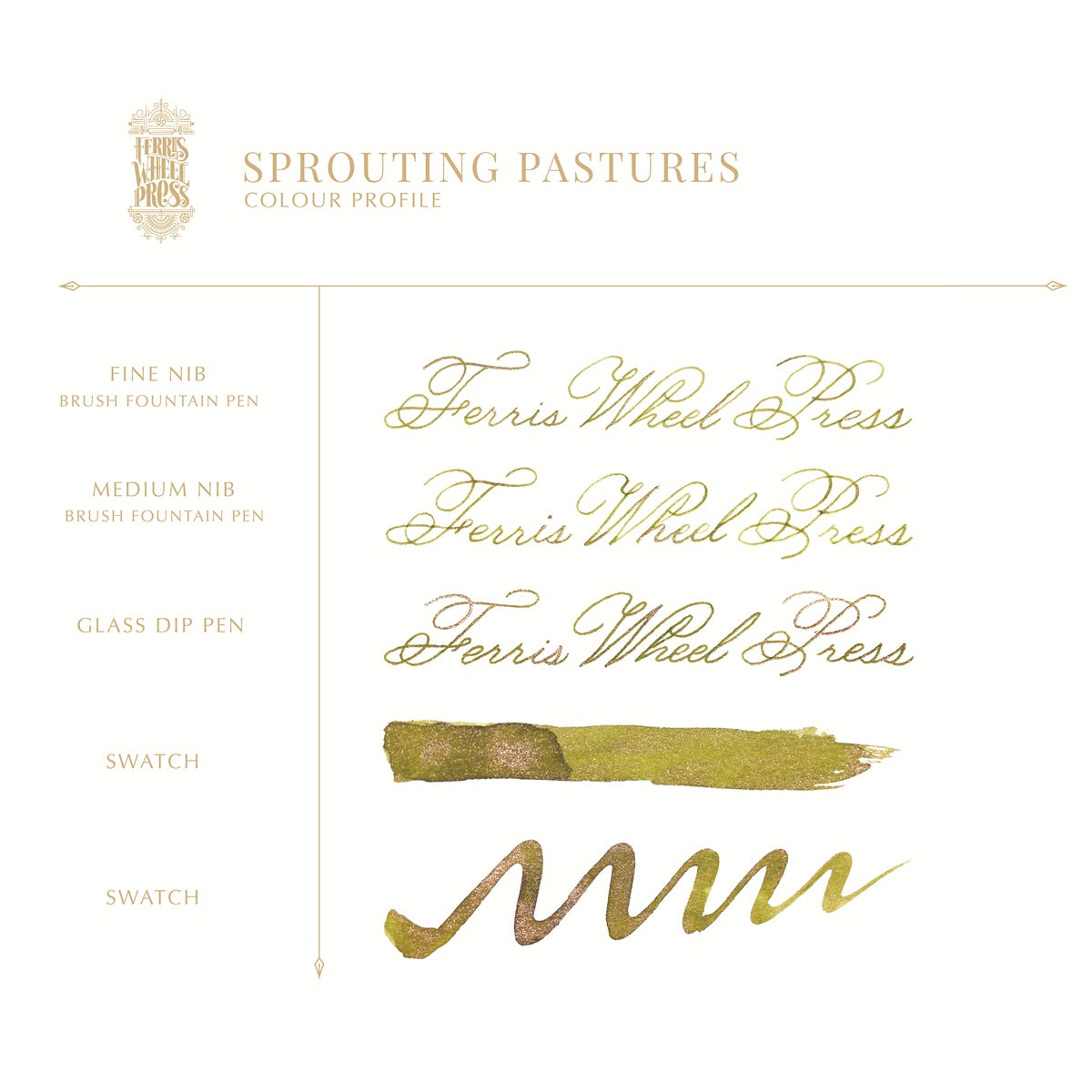 【9/12発売】Ferris Wheel Press/インクポット/Sprouting Pastures 10ml Ink Pots