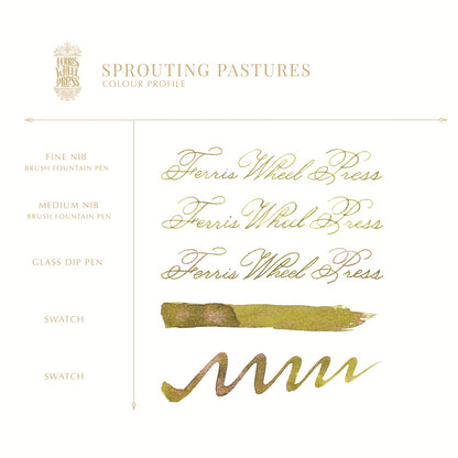 【9/12発売】Ferris Wheel Press/インクポット/Sprouting Pastures 10ml Ink Pots