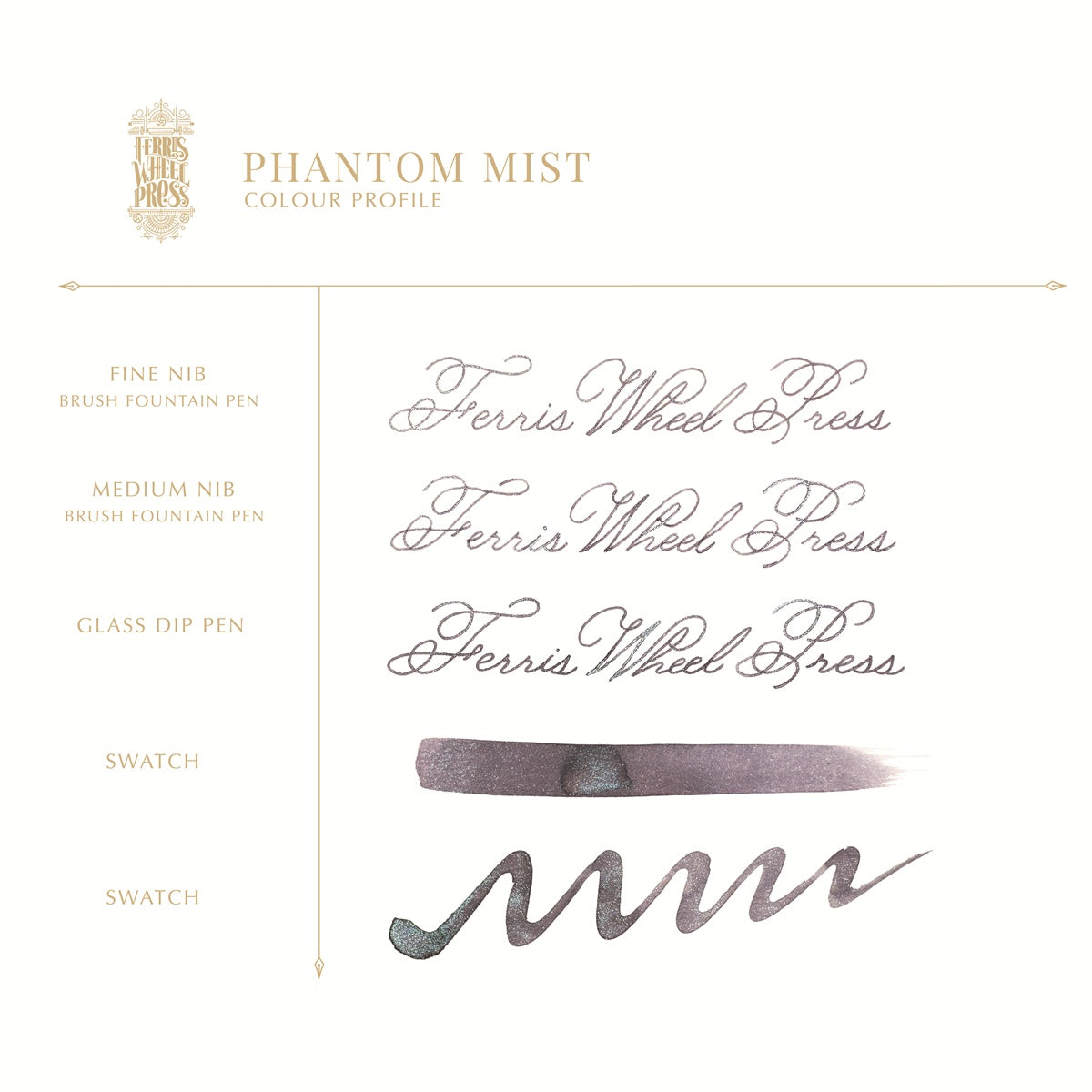【10/3発売】Ferris Wheel Press/インクポット/Phantom Mist 10ml Ink Pots