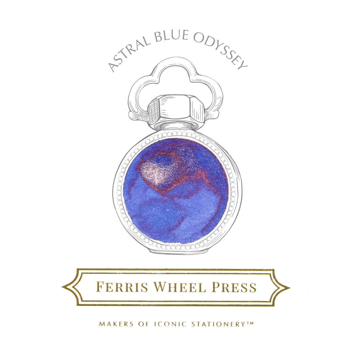 【10/3発売】Ferris Wheel Press/インクポット/Astral Blue Odyssey 10ml Ink Pots