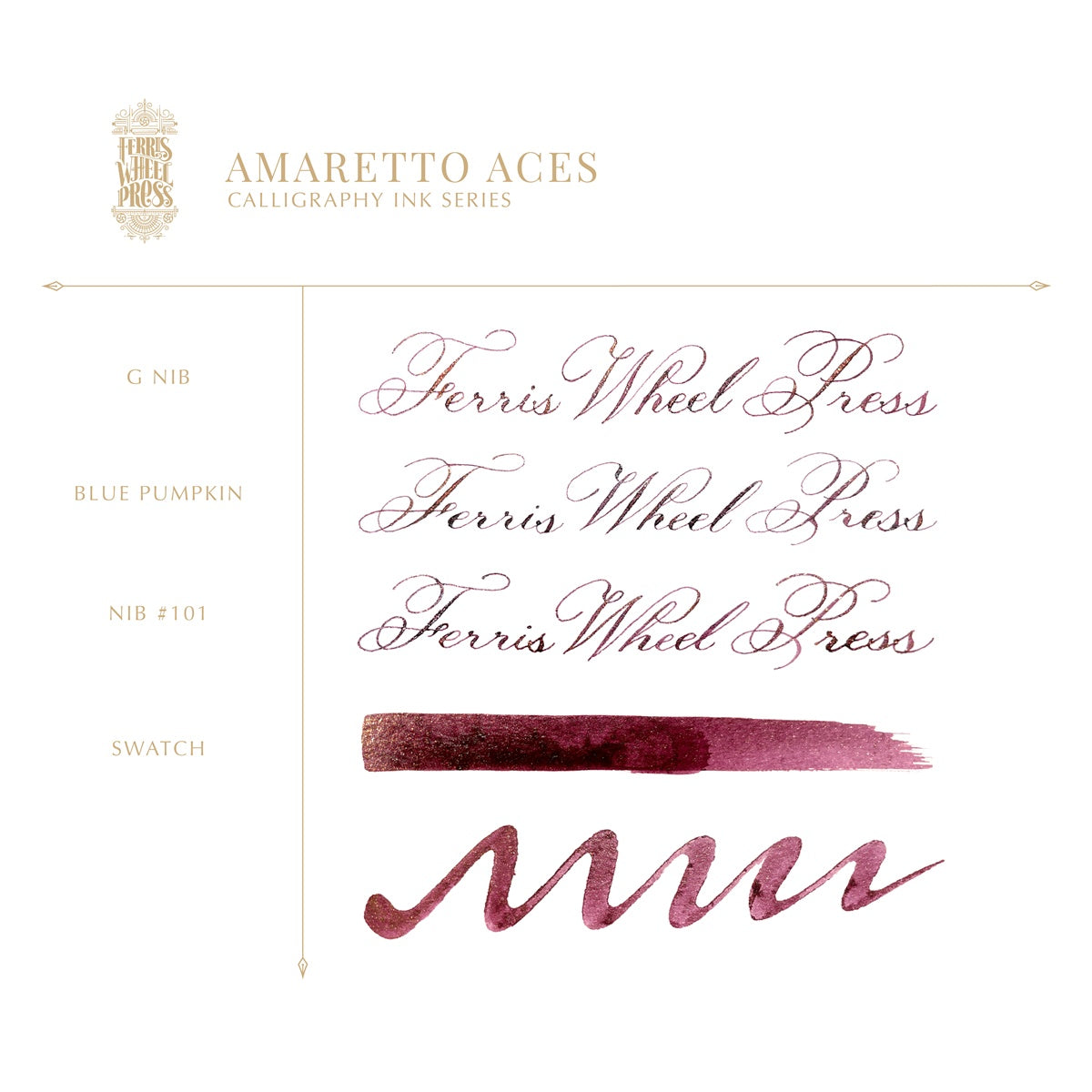 【10/3発売】Ferris Wheel Press/カリグラフィーインク/Fanciful Events Collection - Amaretto Aces 28ml