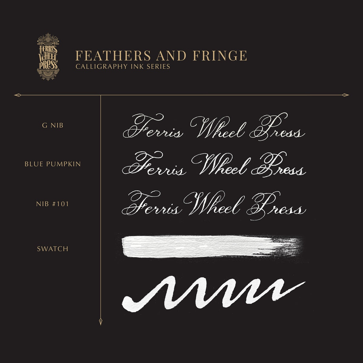 【10/3発売】Ferris Wheel Press/カリグラフィーインク/Fanciful Events Collection - Feathers and Fringe 28ml
