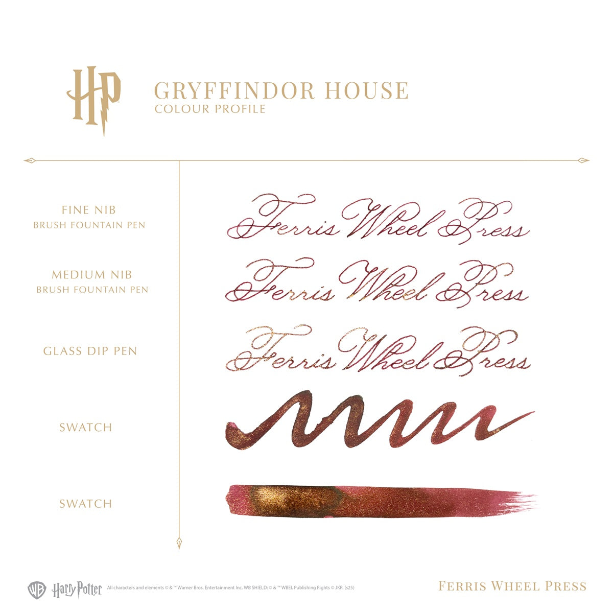 【11/21発売 予約商品】Ferris Wheel Press/インク/Harry Potter Houses of Hogwarts™ Writing Collection - Gryffindor House 38ml