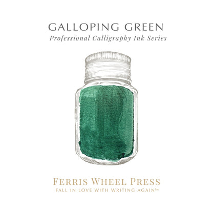 [Released December 5th] Ferris Wheel Press Calligraphy Ink/Fanciful Events Collection - Gallopping Green 28ml
