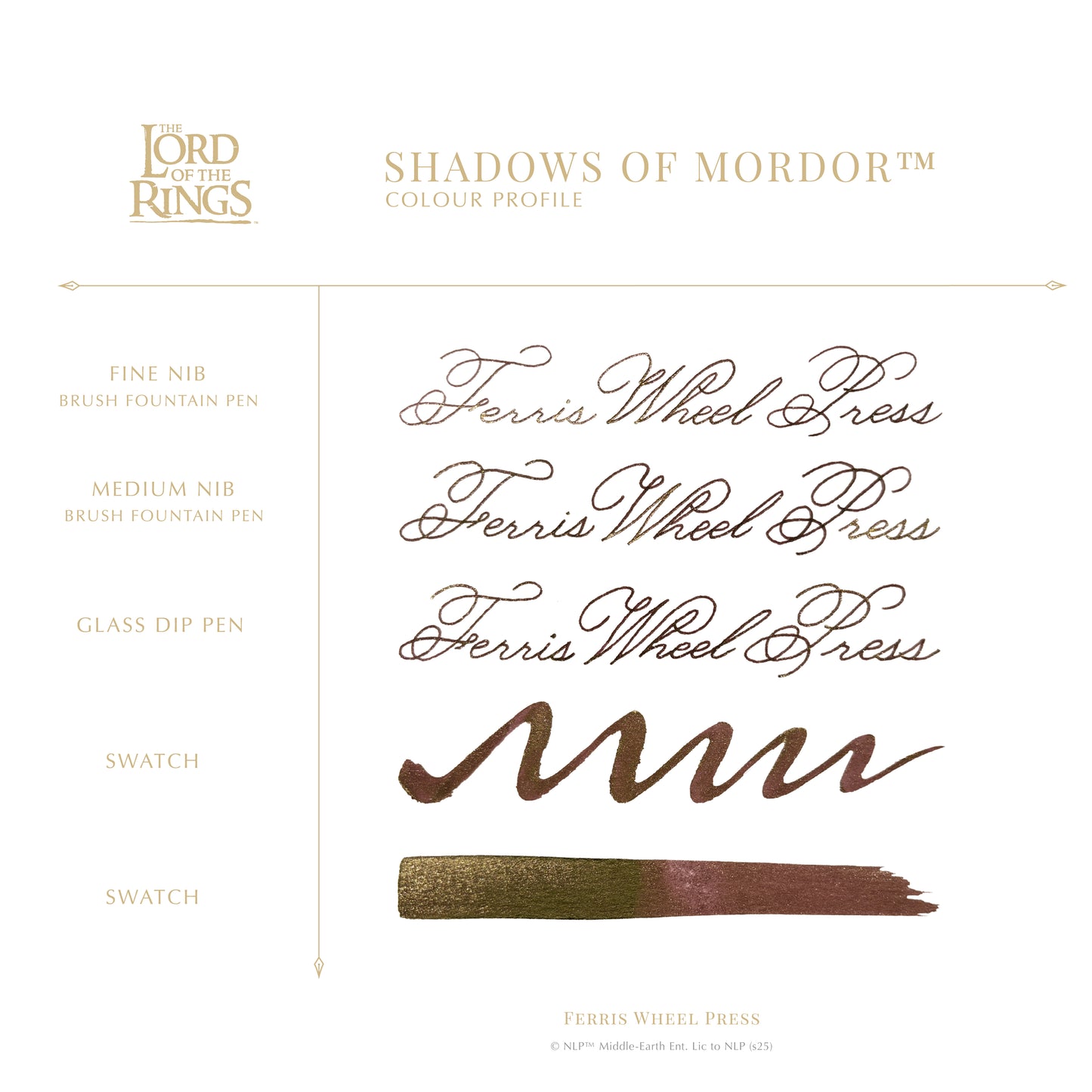 [Pre-order Item | Release Date: March 13th] Ferris Wheel Press / Ink Pot / The Lord of the Rings Collection - Shadows of Mordor 10ml Ink Pots