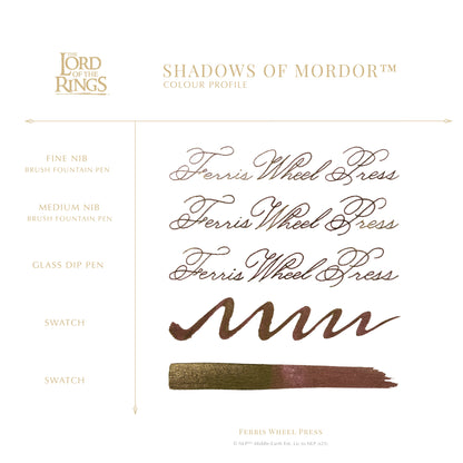 [Pre-order Item | Release Date: March 13th] Ferris Wheel Press / Ink Pot / The Lord of the Rings Collection - Shadows of Mordor 10ml Ink Pots