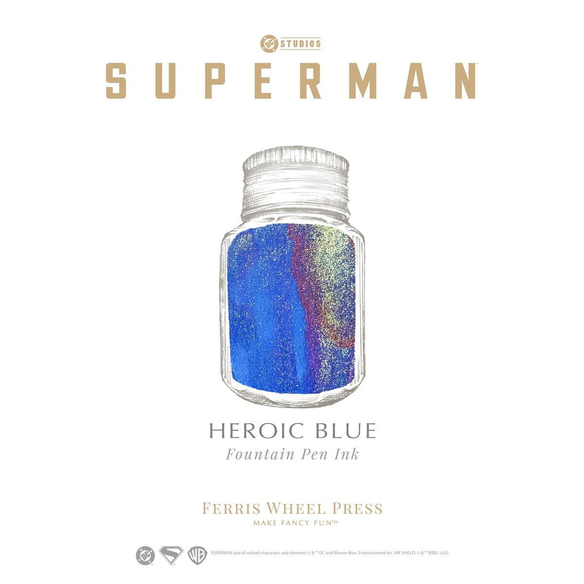 Ferris Wheel Press/インクポット/Superman Pen & Ink Collection - Heroic Blue 10ml Ink Pots