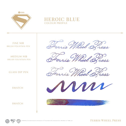 Ferris Wheel Press/インクポット/Superman Pen & Ink Collection - Heroic Blue 10ml Ink Pots