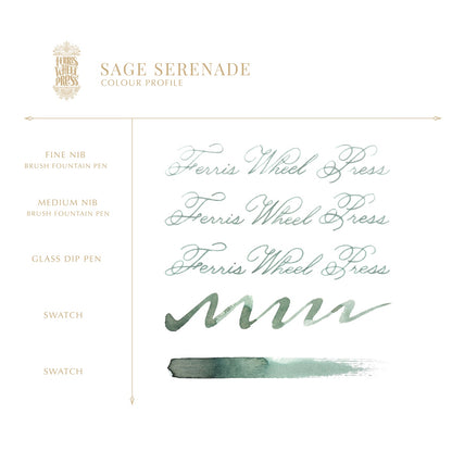 【5/1発売】Ferris Wheel Press/インクポット/Sage Serenade 10ml Ink Pots