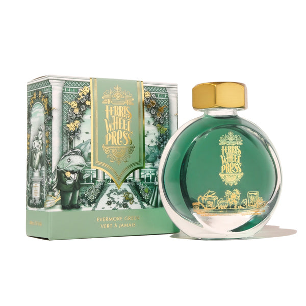 フルーリア　Fleurir スカルプチュアブラシ　スーパーコリンスキー　グリーン Ferris Wheel Press/インク/Evermore Green 38ml | ペーパーツリー