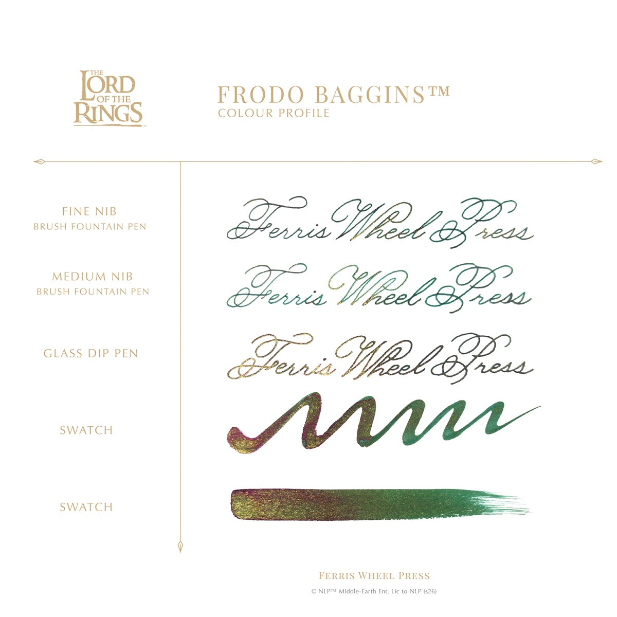 【ご予約受付中｜8/26発売】Ferris Wheel Press/インク/ The Lord of the Rings 25th Anniversary Collection - Frodo Baggins 38ml
