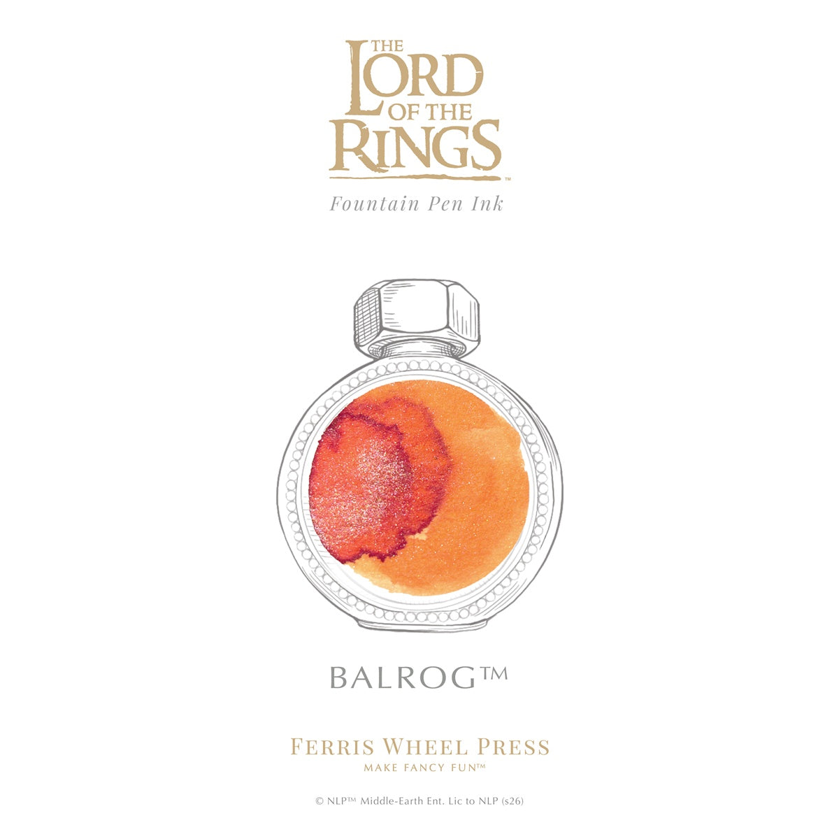 【ご予約受付中｜8/26発売】Ferris Wheel Press/インク/ The Lord of the Rings 25th Anniversary Collection - Balrog 38ml