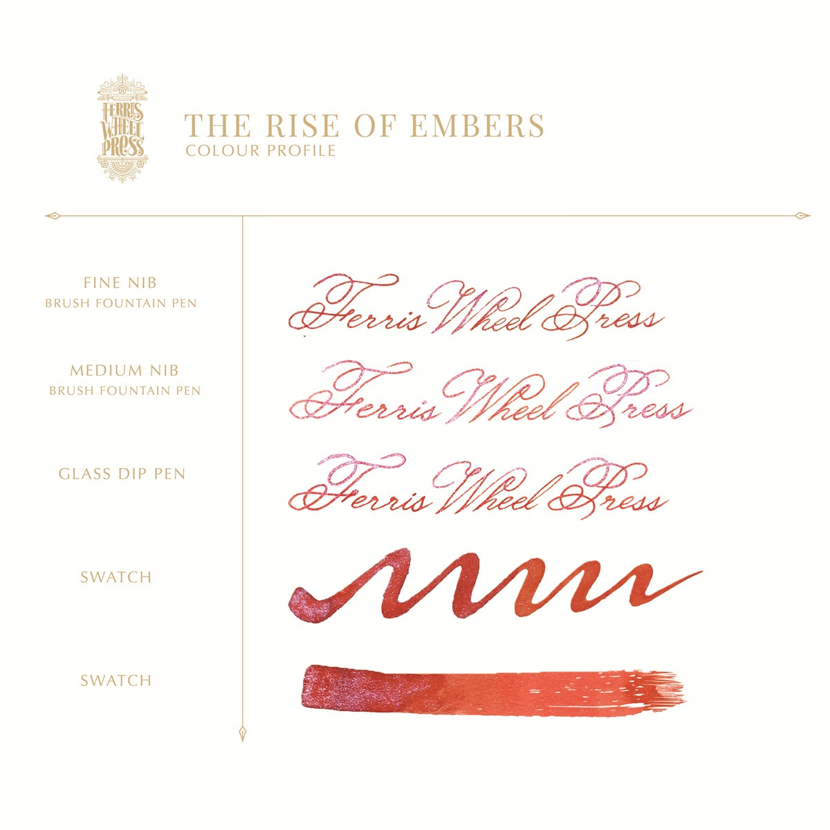 [Now Accepting Reservations | Available Oct. 2] Ferris Wheel Press / Ink Pots / The Rise of Embers 10ml Ink Pots
