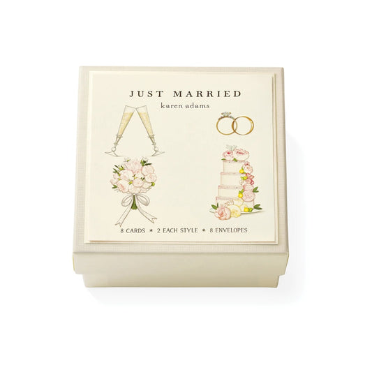 Karen Adams/Mini Box Card/Just Married Gift Enclosure Box