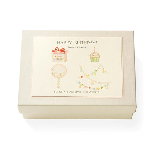 Karen Adams/Box Card/Happy Birthday Note Card Box