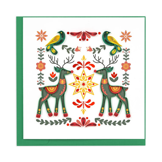 Quilling Card/グリーティングカード/Scandinavian Christmas