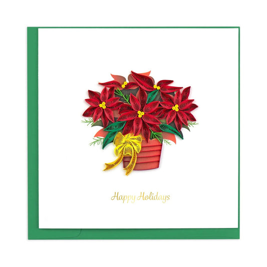Quilling Card/グリーティングカード/Potted Poinsettia