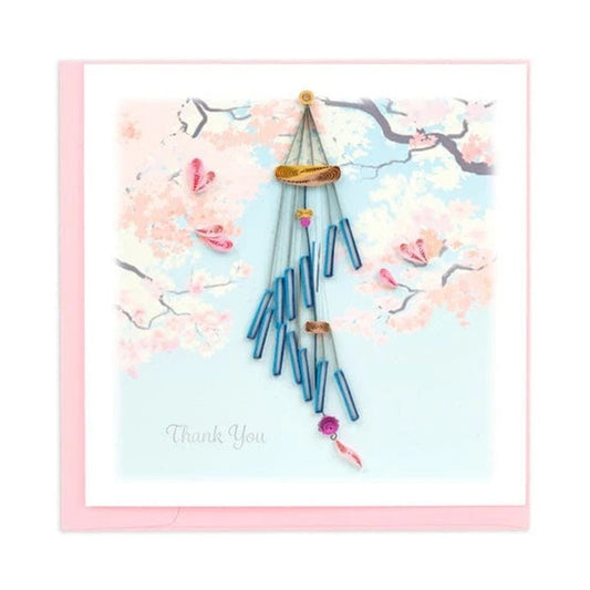 Quilling Card/グリーティングカード/Thank You Spiral Wind Chime