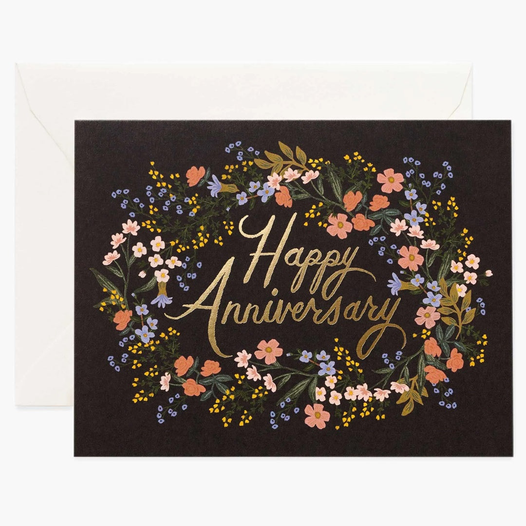 Rifle Paper/Single Card/Anniversary Wreath
