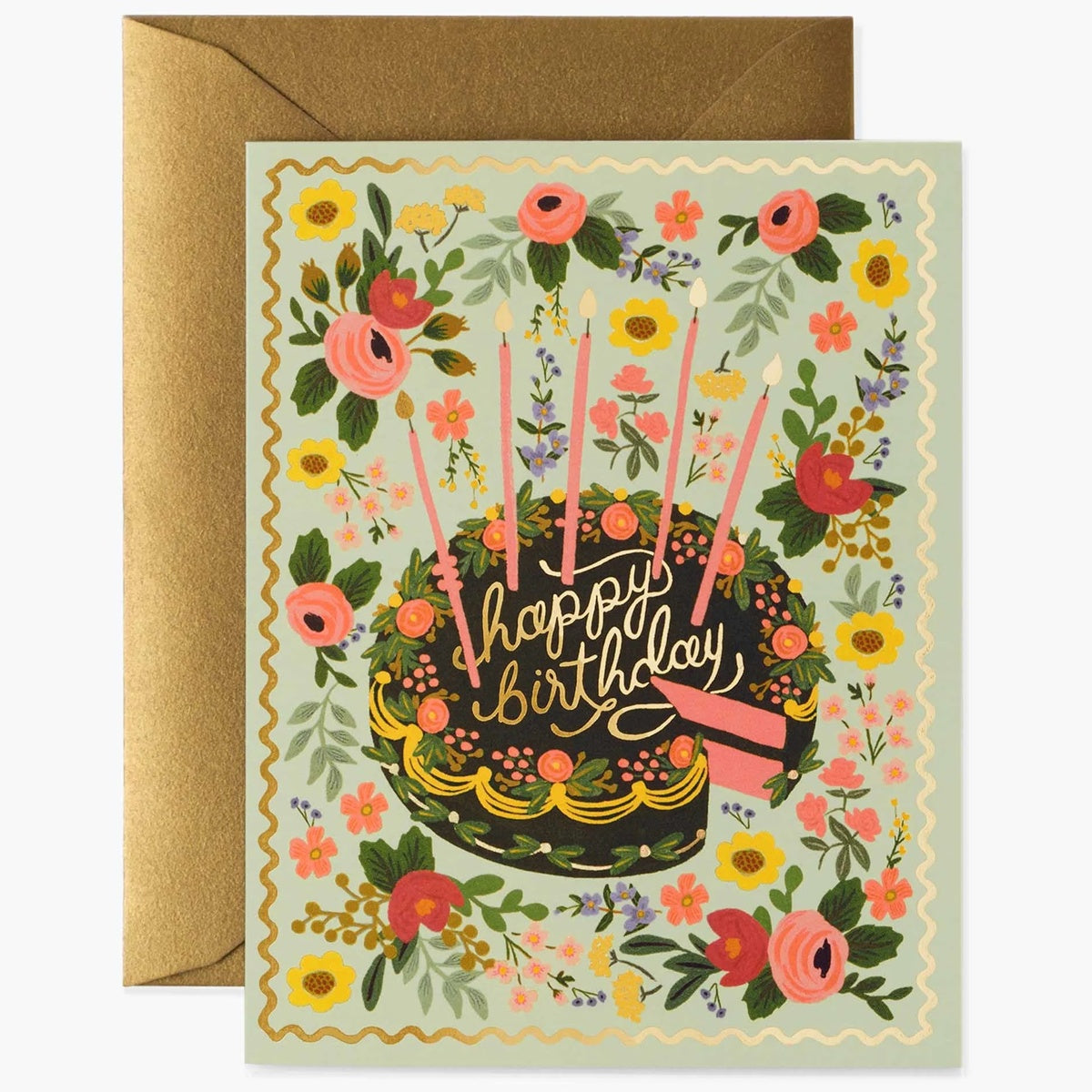 Rifle Paper/シングルカード/Floral Birthday Cake