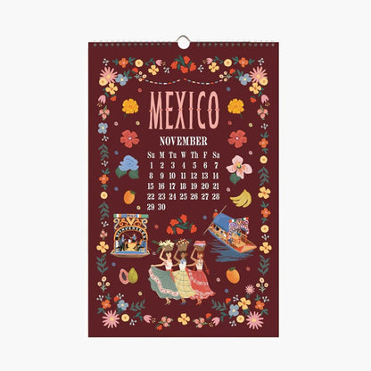 Rifle Paper/カレンダー/2026 World Travel Calendar