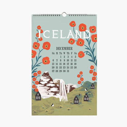 Rifle Paper/カレンダー/2026 World Travel Calendar