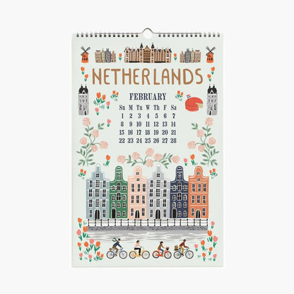 Rifle Paper/カレンダー/2026 World Travel Calendar