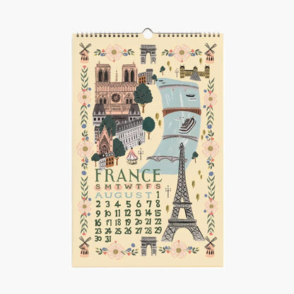 Rifle Paper/カレンダー/2026 World Travel Calendar