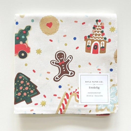 Rifle Paper/Handkerchief/Holiday Cookie - Cream