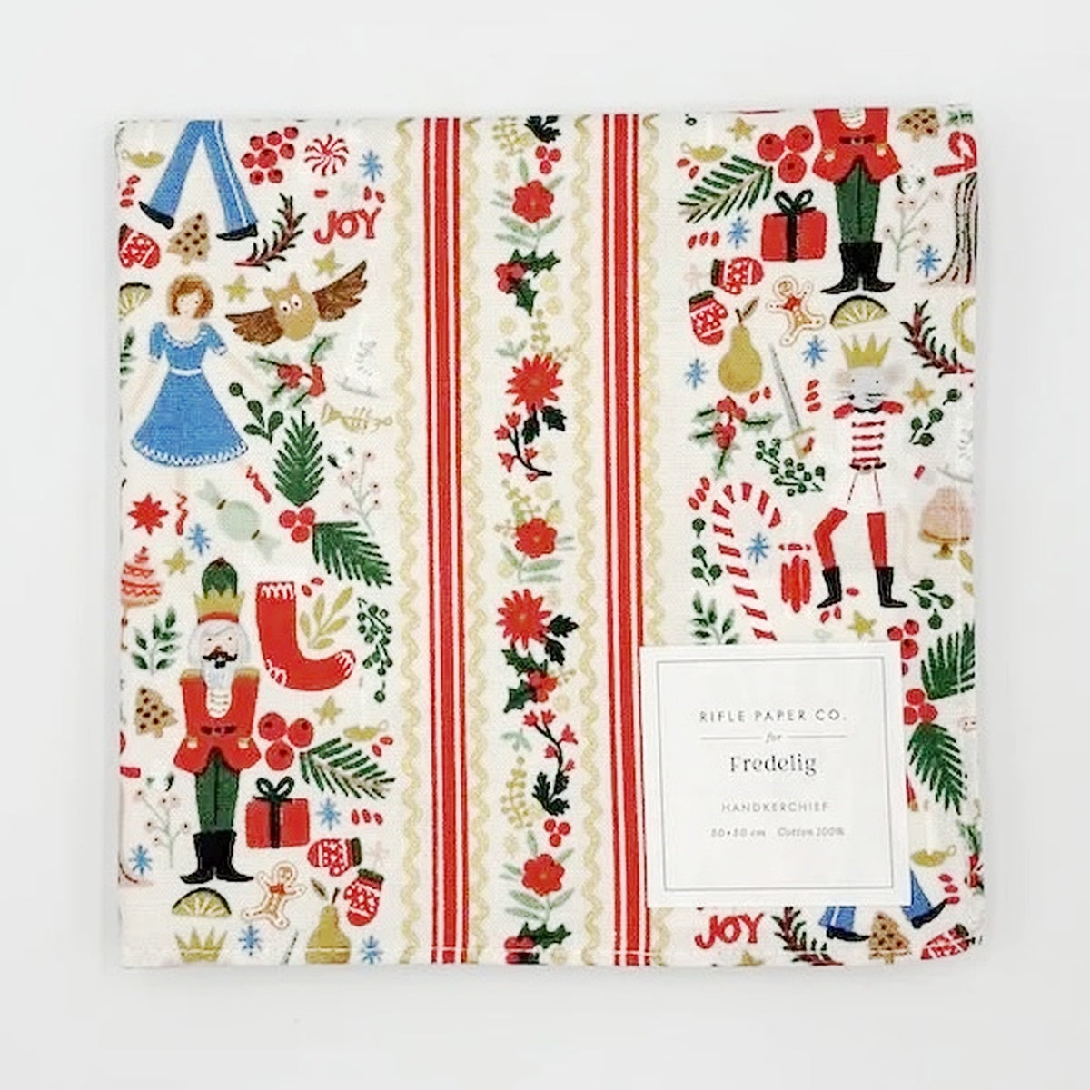 Rifle Paper/Handkerchief/Holly Jolly Christmas Doll - White