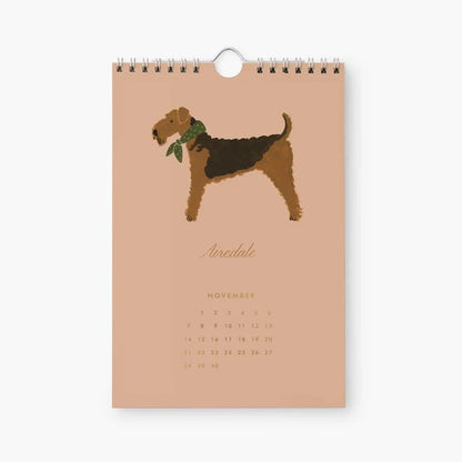 【事前受注販売】Rifle Paper/カレンダー/2027 Kitchen Calendar - Dog of the Month