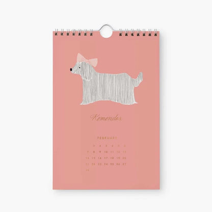 【事前受注販売】Rifle Paper/カレンダー/2027 Kitchen Calendar - Dog of the Month