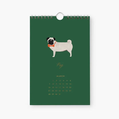 【事前受注販売】Rifle Paper/カレンダー/2027 Kitchen Calendar - Dog of the Month