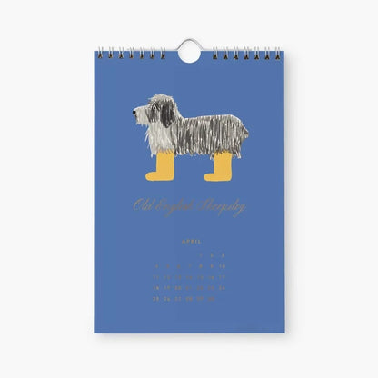 【事前受注販売】Rifle Paper/カレンダー/2027 Kitchen Calendar - Dog of the Month