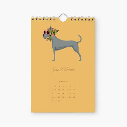 【事前受注販売】Rifle Paper/カレンダー/2027 Kitchen Calendar - Dog of the Month