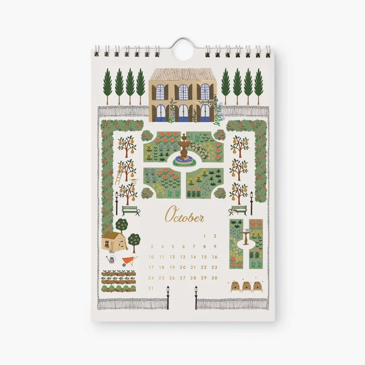 【事前受注販売】Rifle Paper/カレンダー/2027 Kitchen Calendar - Garden Study