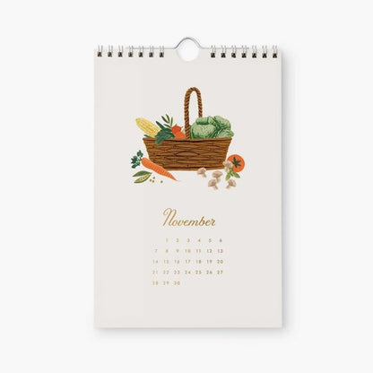 【事前受注販売】Rifle Paper/カレンダー/2027 Kitchen Calendar - Garden Study